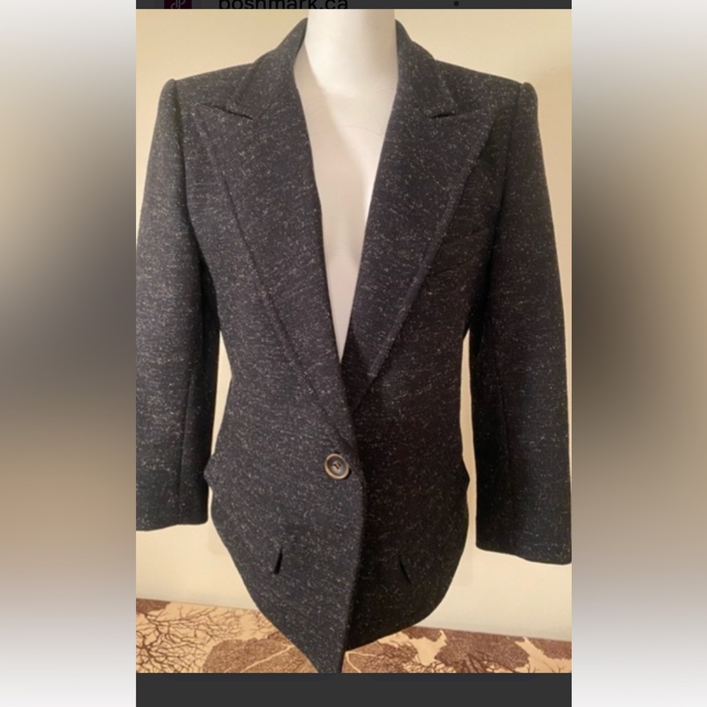 Smythe Charcoal Textured Blazer